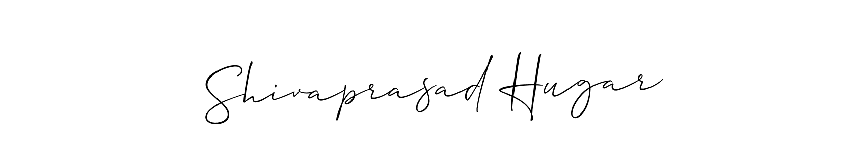 Also we have Shivaprasad Hugar name is the best signature style. Create professional handwritten signature collection using Allison_Script autograph style. Shivaprasad Hugar signature style 2 images and pictures png
