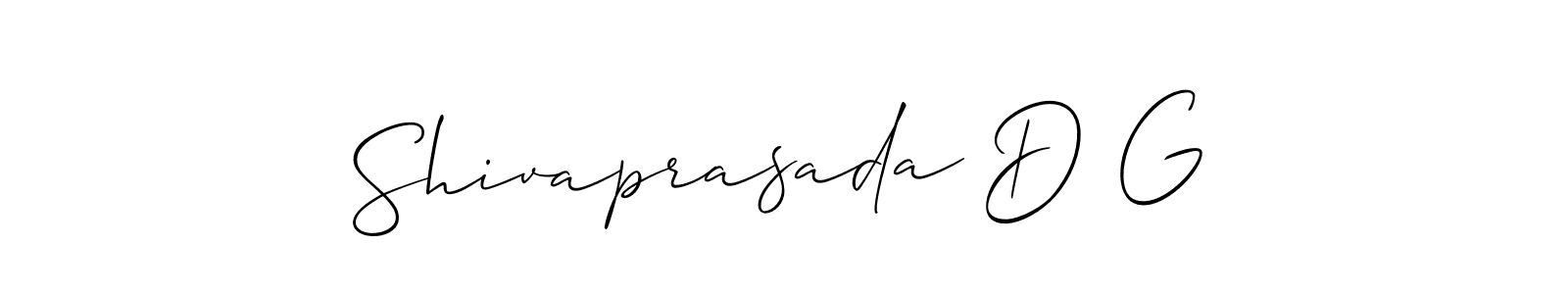 if you are searching for the best signature style for your name Shivaprasada D G. so please give up your signature search. here we have designed multiple signature styles  using Allison_Script. Shivaprasada D G signature style 2 images and pictures png