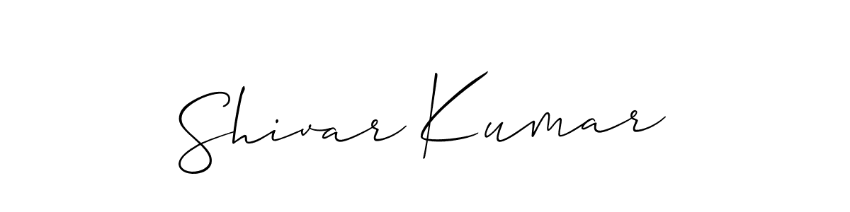 Use a signature maker to create a handwritten signature online. With this signature software, you can design (Allison_Script) your own signature for name Shivar Kumar. Shivar Kumar signature style 2 images and pictures png