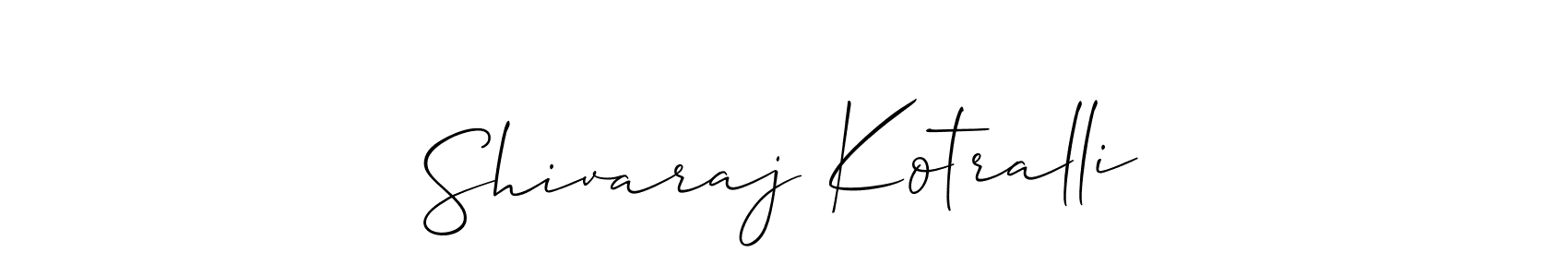 It looks lik you need a new signature style for name Shivaraj Kotralli. Design unique handwritten (Allison_Script) signature with our free signature maker in just a few clicks. Shivaraj Kotralli signature style 2 images and pictures png