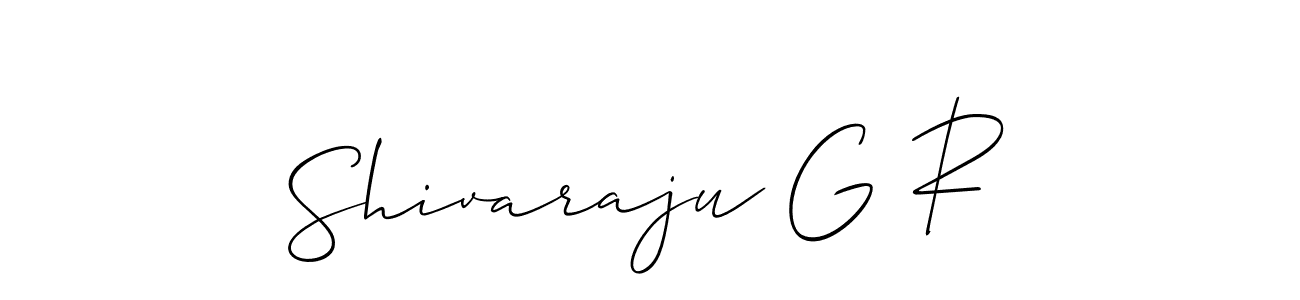 This is the best signature style for the Shivaraju G R name. Also you like these signature font (Allison_Script). Mix name signature. Shivaraju G R signature style 2 images and pictures png