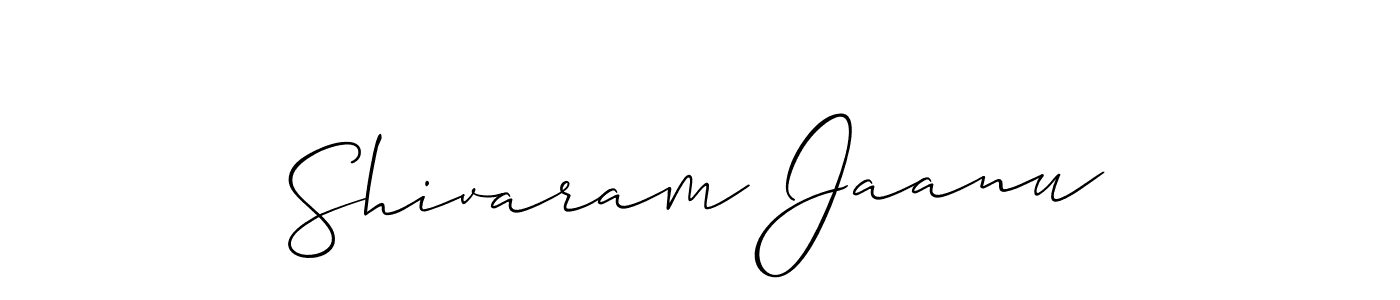 How to Draw Shivaram Jaanu signature style? Allison_Script is a latest design signature styles for name Shivaram Jaanu. Shivaram Jaanu signature style 2 images and pictures png