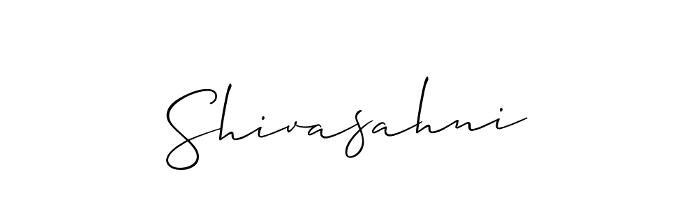 Create a beautiful signature design for name Shivasahni. With this signature (Allison_Script) fonts, you can make a handwritten signature for free. Shivasahni signature style 2 images and pictures png