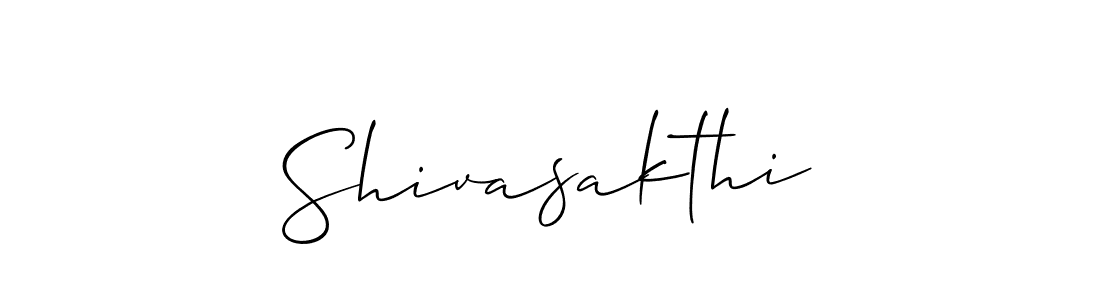 How to make Shivasakthi signature? Allison_Script is a professional autograph style. Create handwritten signature for Shivasakthi name. Shivasakthi signature style 2 images and pictures png
