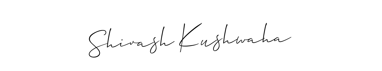 You should practise on your own different ways (Allison_Script) to write your name (Shivash Kushwaha) in signature. don't let someone else do it for you. Shivash Kushwaha signature style 2 images and pictures png