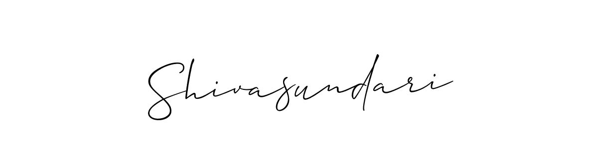 The best way (Allison_Script) to make a short signature is to pick only two or three words in your name. The name Shivasundari include a total of six letters. For converting this name. Shivasundari signature style 2 images and pictures png