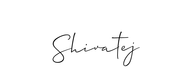 Make a beautiful signature design for name Shivatej. With this signature (Allison_Script) style, you can create a handwritten signature for free. Shivatej signature style 2 images and pictures png