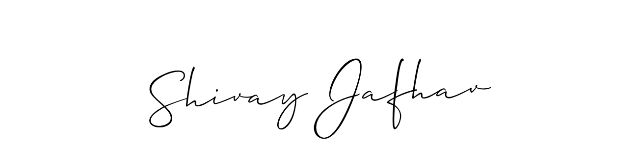 if you are searching for the best signature style for your name Shivay Jafhav. so please give up your signature search. here we have designed multiple signature styles  using Allison_Script. Shivay Jafhav signature style 2 images and pictures png