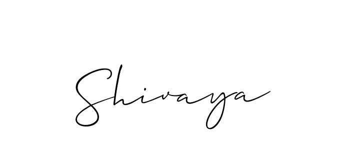 How to make Shivaya signature? Allison_Script is a professional autograph style. Create handwritten signature for Shivaya name. Shivaya signature style 2 images and pictures png