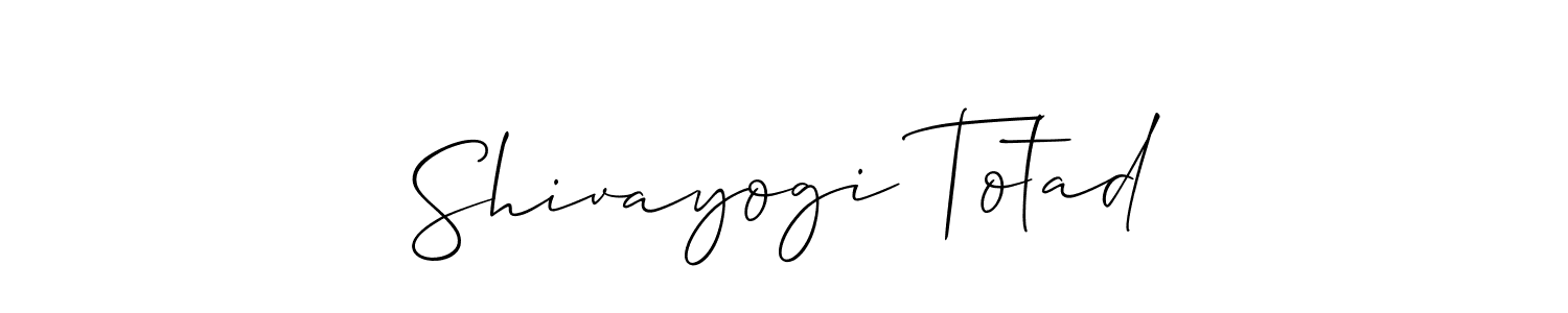 Design your own signature with our free online signature maker. With this signature software, you can create a handwritten (Allison_Script) signature for name Shivayogi Totad. Shivayogi Totad signature style 2 images and pictures png