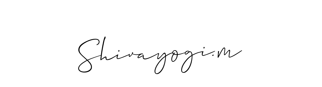 Create a beautiful signature design for name Shivayogi.m. With this signature (Allison_Script) fonts, you can make a handwritten signature for free. Shivayogi.m signature style 2 images and pictures png