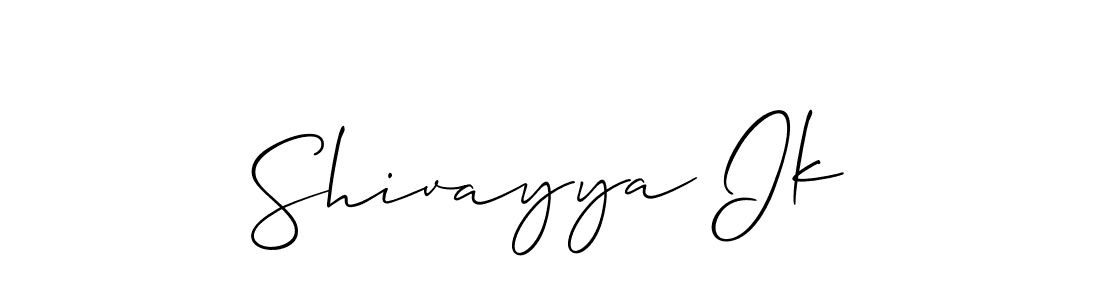 How to Draw Shivayya Ik signature style? Allison_Script is a latest design signature styles for name Shivayya Ik. Shivayya Ik signature style 2 images and pictures png