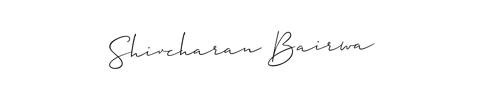 Create a beautiful signature design for name Shivcharan Bairwa. With this signature (Allison_Script) fonts, you can make a handwritten signature for free. Shivcharan Bairwa signature style 2 images and pictures png