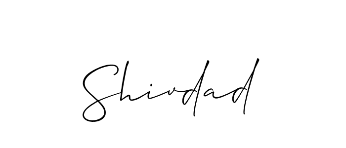 Similarly Allison_Script is the best handwritten signature design. Signature creator online .You can use it as an online autograph creator for name Shivdad. Shivdad signature style 2 images and pictures png