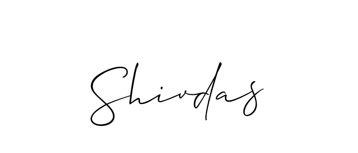 You should practise on your own different ways (Allison_Script) to write your name (Shivdas) in signature. don't let someone else do it for you. Shivdas signature style 2 images and pictures png