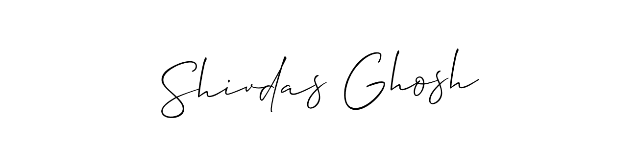 How to make Shivdas Ghosh name signature. Use Allison_Script style for creating short signs online. This is the latest handwritten sign. Shivdas Ghosh signature style 2 images and pictures png