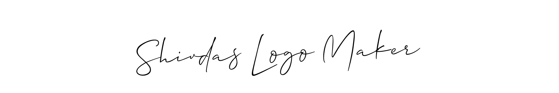 The best way (Allison_Script) to make a short signature is to pick only two or three words in your name. The name Shivdas Logo Maker include a total of six letters. For converting this name. Shivdas Logo Maker signature style 2 images and pictures png