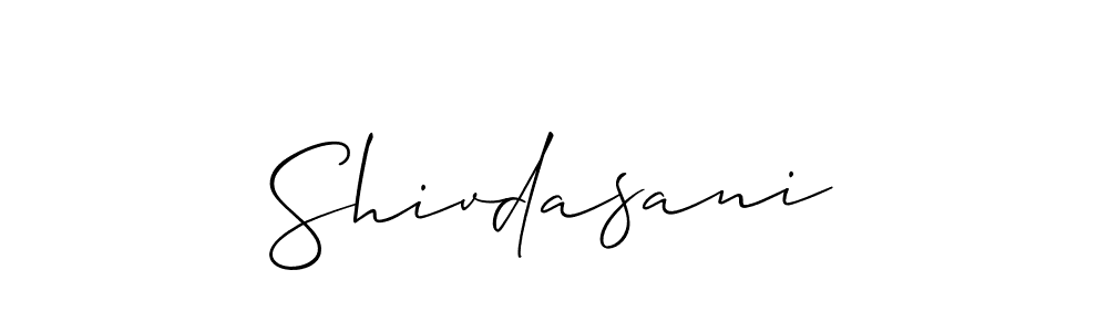 Shivdasani stylish signature style. Best Handwritten Sign (Allison_Script) for my name. Handwritten Signature Collection Ideas for my name Shivdasani. Shivdasani signature style 2 images and pictures png