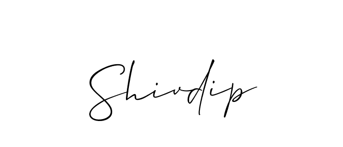 How to make Shivdip signature? Allison_Script is a professional autograph style. Create handwritten signature for Shivdip name. Shivdip signature style 2 images and pictures png