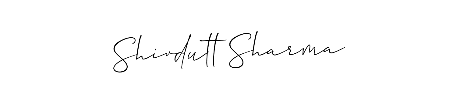 Design your own signature with our free online signature maker. With this signature software, you can create a handwritten (Allison_Script) signature for name Shivdutt Sharma. Shivdutt Sharma signature style 2 images and pictures png