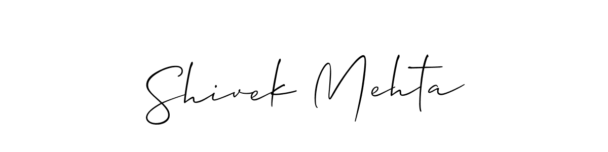 How to Draw Shivek Mehta signature style? Allison_Script is a latest design signature styles for name Shivek Mehta. Shivek Mehta signature style 2 images and pictures png