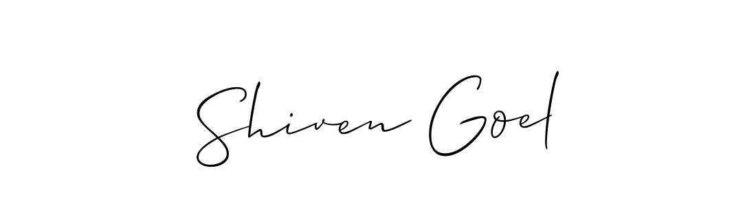 Also You can easily find your signature by using the search form. We will create Shiven Goel name handwritten signature images for you free of cost using Allison_Script sign style. Shiven Goel signature style 2 images and pictures png