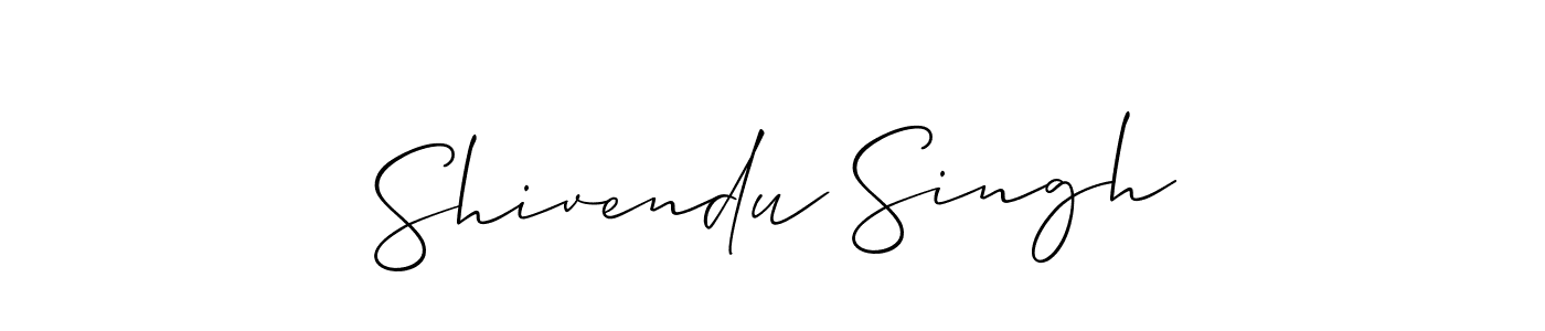 How to Draw Shivendu Singh signature style? Allison_Script is a latest design signature styles for name Shivendu Singh. Shivendu Singh signature style 2 images and pictures png