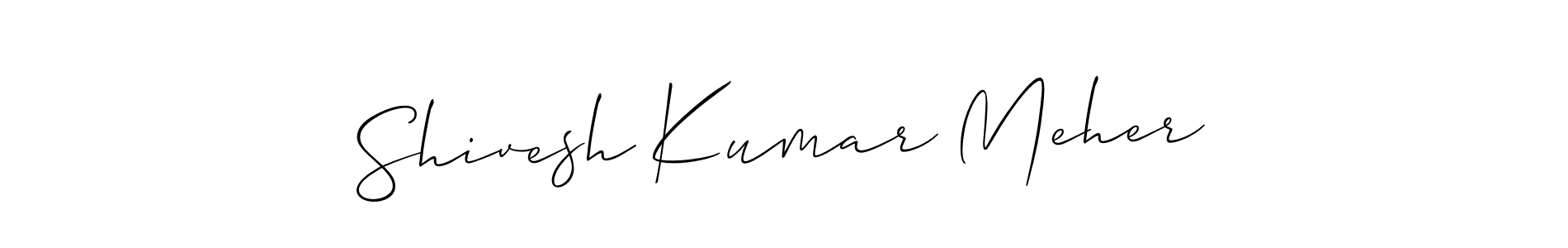 Create a beautiful signature design for name Shivesh Kumar Meher. With this signature (Allison_Script) fonts, you can make a handwritten signature for free. Shivesh Kumar Meher signature style 2 images and pictures png