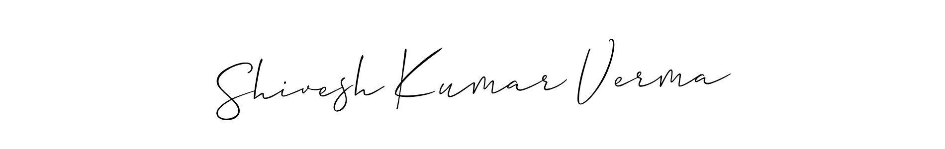 Also we have Shivesh Kumar Verma name is the best signature style. Create professional handwritten signature collection using Allison_Script autograph style. Shivesh Kumar Verma signature style 2 images and pictures png