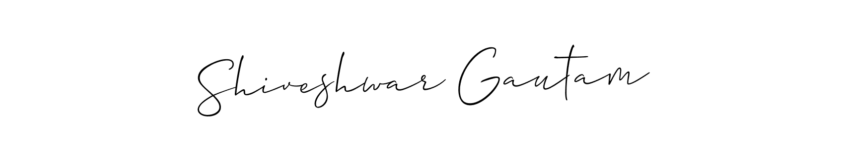 It looks lik you need a new signature style for name Shiveshwar Gautam. Design unique handwritten (Allison_Script) signature with our free signature maker in just a few clicks. Shiveshwar Gautam signature style 2 images and pictures png