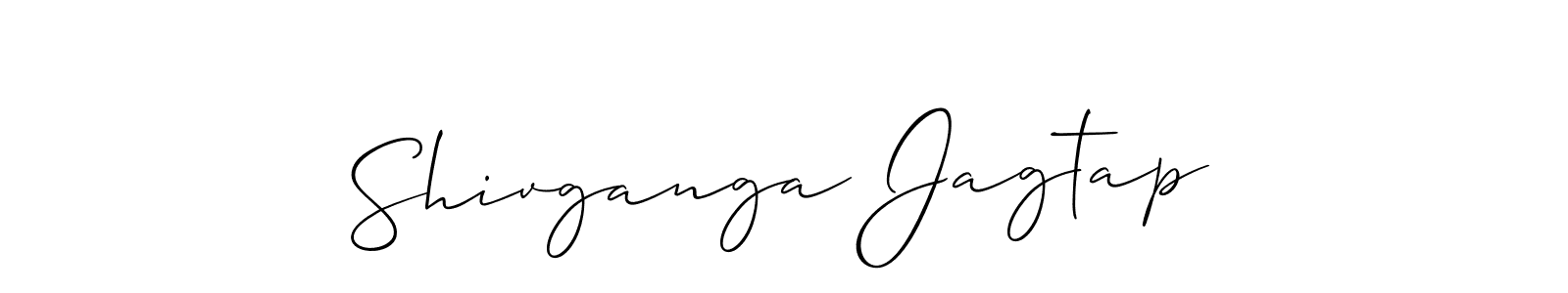 It looks lik you need a new signature style for name Shivganga Jagtap. Design unique handwritten (Allison_Script) signature with our free signature maker in just a few clicks. Shivganga Jagtap signature style 2 images and pictures png