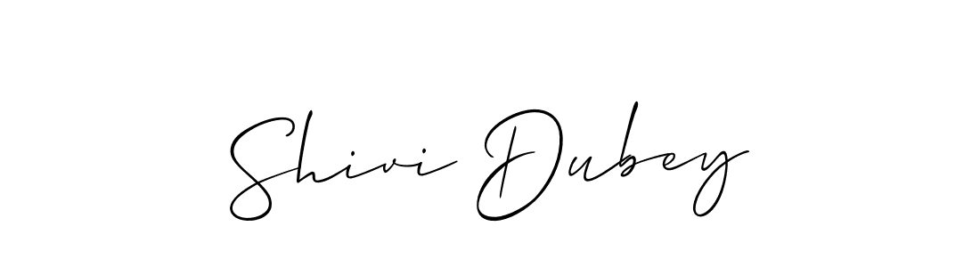 How to make Shivi Dubey signature? Allison_Script is a professional autograph style. Create handwritten signature for Shivi Dubey name. Shivi Dubey signature style 2 images and pictures png