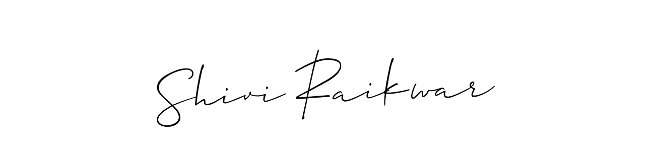 Allison_Script is a professional signature style that is perfect for those who want to add a touch of class to their signature. It is also a great choice for those who want to make their signature more unique. Get Shivi Raikwar name to fancy signature for free. Shivi Raikwar signature style 2 images and pictures png