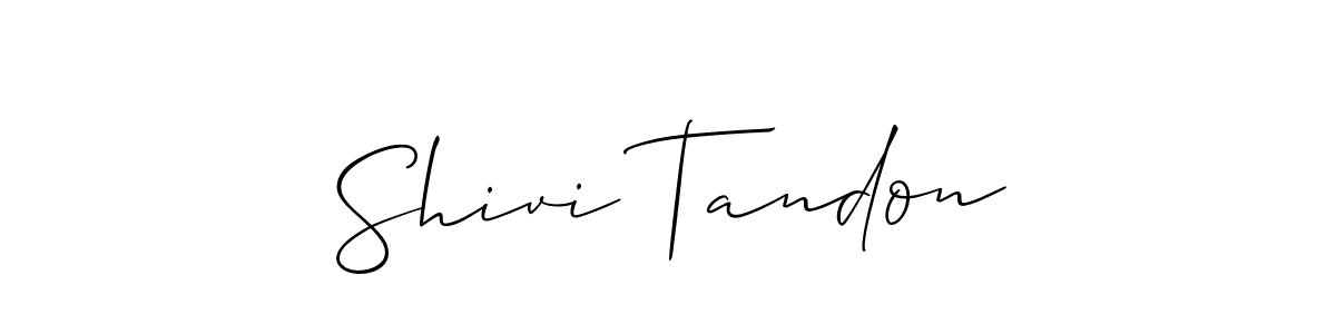 Use a signature maker to create a handwritten signature online. With this signature software, you can design (Allison_Script) your own signature for name Shivi Tandon. Shivi Tandon signature style 2 images and pictures png