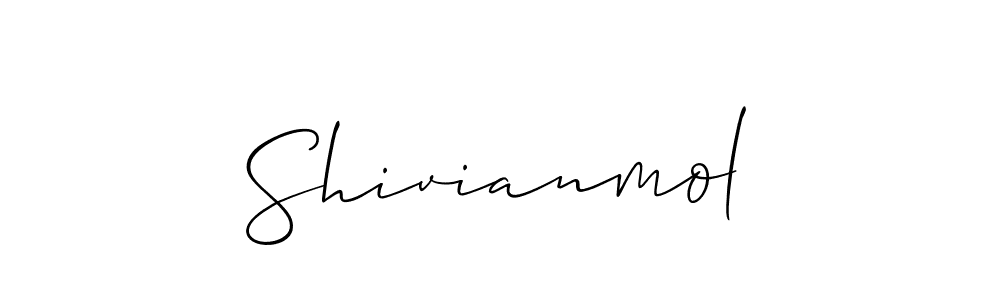 Allison_Script is a professional signature style that is perfect for those who want to add a touch of class to their signature. It is also a great choice for those who want to make their signature more unique. Get Shivianmol name to fancy signature for free. Shivianmol signature style 2 images and pictures png