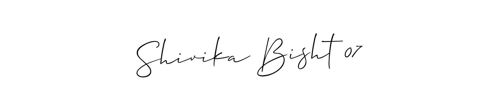 You can use this online signature creator to create a handwritten signature for the name Shivika Bisht 07. This is the best online autograph maker. Shivika Bisht 07 signature style 2 images and pictures png