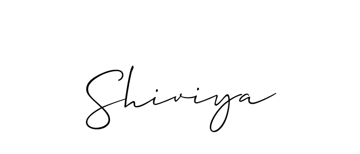 How to make Shiviya signature? Allison_Script is a professional autograph style. Create handwritten signature for Shiviya name. Shiviya signature style 2 images and pictures png