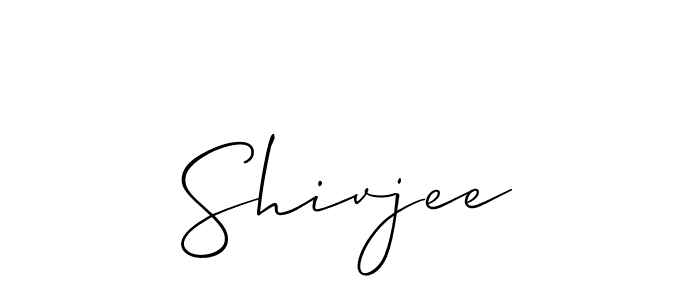 How to make Shivjee signature? Allison_Script is a professional autograph style. Create handwritten signature for Shivjee name. Shivjee signature style 2 images and pictures png