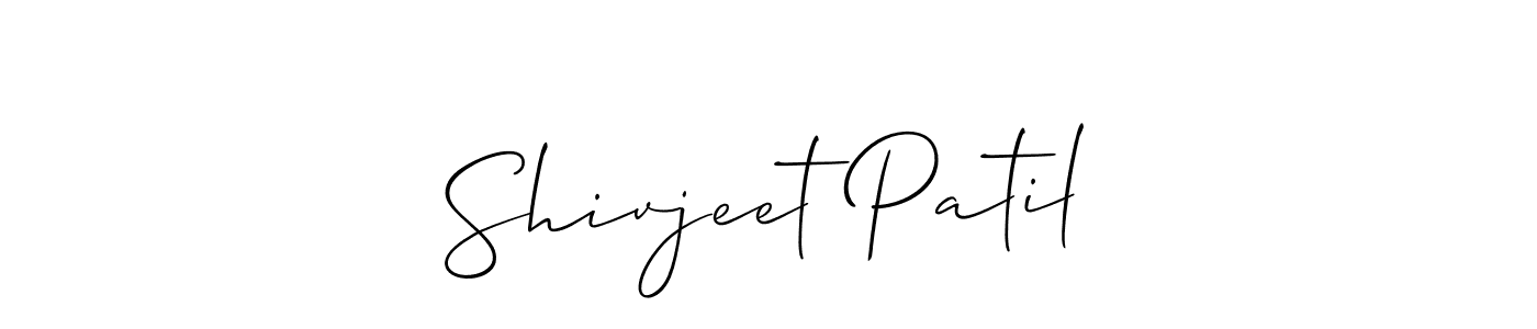 Make a beautiful signature design for name Shivjeet Patil. With this signature (Allison_Script) style, you can create a handwritten signature for free. Shivjeet Patil signature style 2 images and pictures png