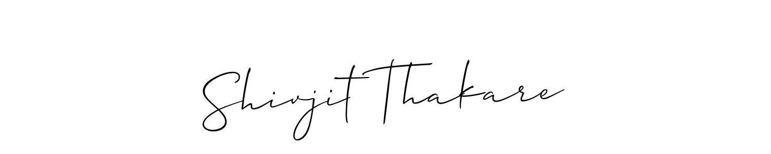 The best way (Allison_Script) to make a short signature is to pick only two or three words in your name. The name Shivjit Thakare include a total of six letters. For converting this name. Shivjit Thakare signature style 2 images and pictures png