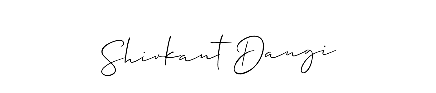 Also You can easily find your signature by using the search form. We will create Shivkant Dangi name handwritten signature images for you free of cost using Allison_Script sign style. Shivkant Dangi signature style 2 images and pictures png