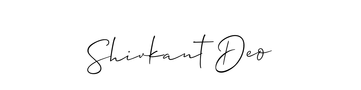 This is the best signature style for the Shivkant Deo name. Also you like these signature font (Allison_Script). Mix name signature. Shivkant Deo signature style 2 images and pictures png