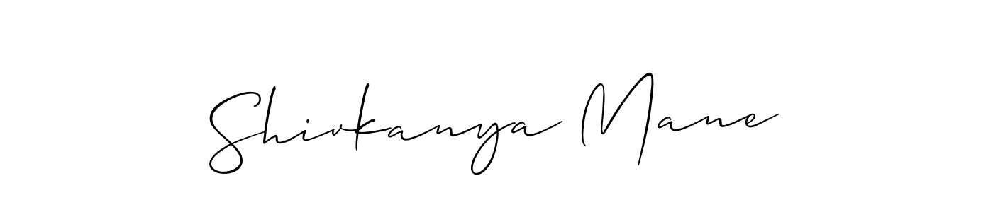 How to make Shivkanya Mane name signature. Use Allison_Script style for creating short signs online. This is the latest handwritten sign. Shivkanya Mane signature style 2 images and pictures png