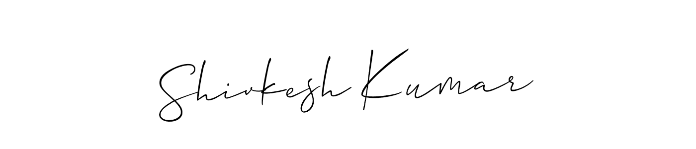 Allison_Script is a professional signature style that is perfect for those who want to add a touch of class to their signature. It is also a great choice for those who want to make their signature more unique. Get Shivkesh Kumar name to fancy signature for free. Shivkesh Kumar signature style 2 images and pictures png