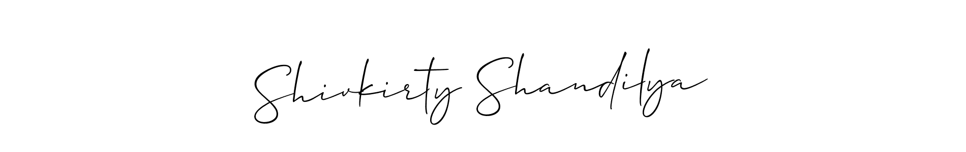 Shivkirty Shandilya stylish signature style. Best Handwritten Sign (Allison_Script) for my name. Handwritten Signature Collection Ideas for my name Shivkirty Shandilya. Shivkirty Shandilya signature style 2 images and pictures png