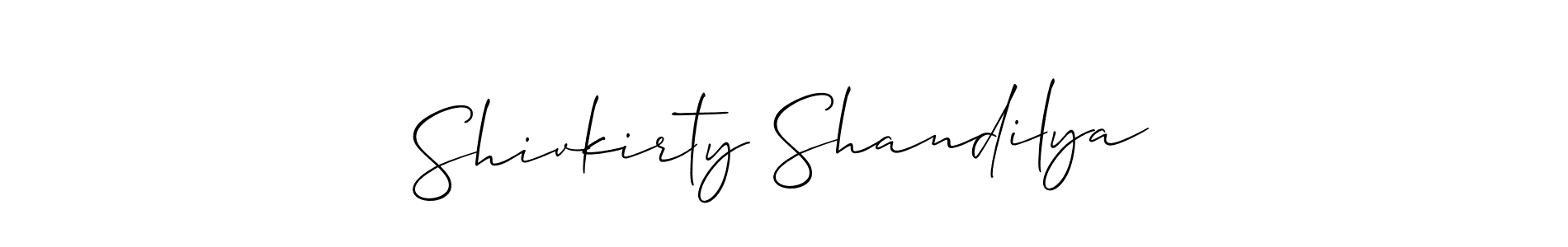 This is the best signature style for the Shivkirty Shandilya name. Also you like these signature font (Allison_Script). Mix name signature. Shivkirty Shandilya signature style 2 images and pictures png