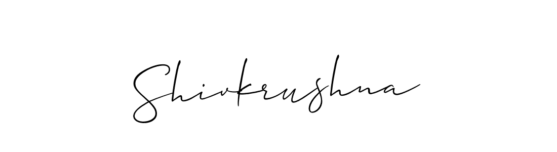 Make a beautiful signature design for name Shivkrushna. With this signature (Allison_Script) style, you can create a handwritten signature for free. Shivkrushna signature style 2 images and pictures png