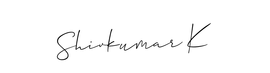 Make a beautiful signature design for name Shivkumar K. With this signature (Allison_Script) style, you can create a handwritten signature for free. Shivkumar K signature style 2 images and pictures png