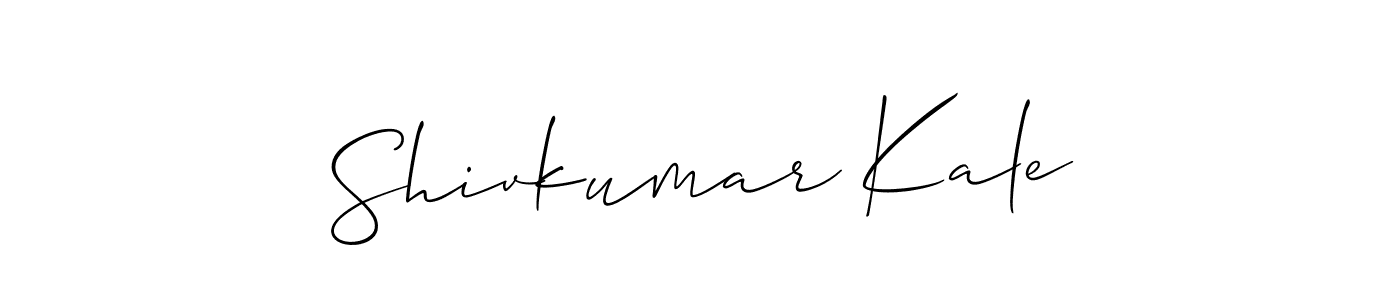 Allison_Script is a professional signature style that is perfect for those who want to add a touch of class to their signature. It is also a great choice for those who want to make their signature more unique. Get Shivkumar Kale name to fancy signature for free. Shivkumar Kale signature style 2 images and pictures png