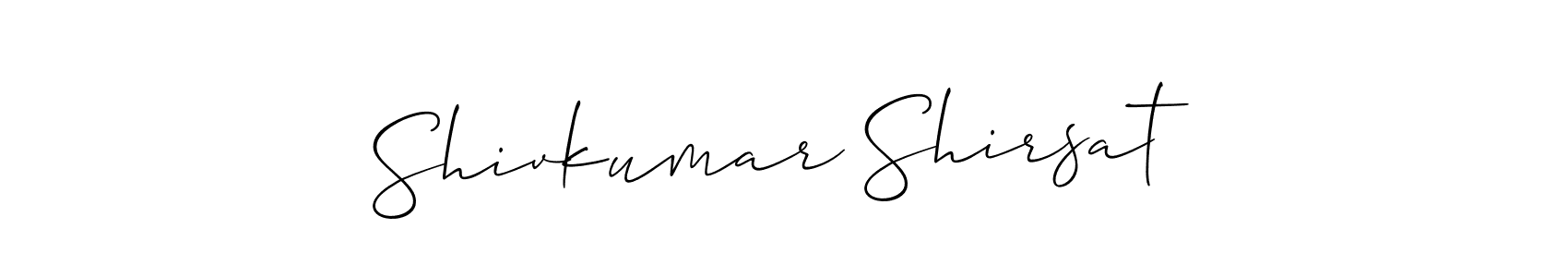 Allison_Script is a professional signature style that is perfect for those who want to add a touch of class to their signature. It is also a great choice for those who want to make their signature more unique. Get Shivkumar Shirsat name to fancy signature for free. Shivkumar Shirsat signature style 2 images and pictures png
